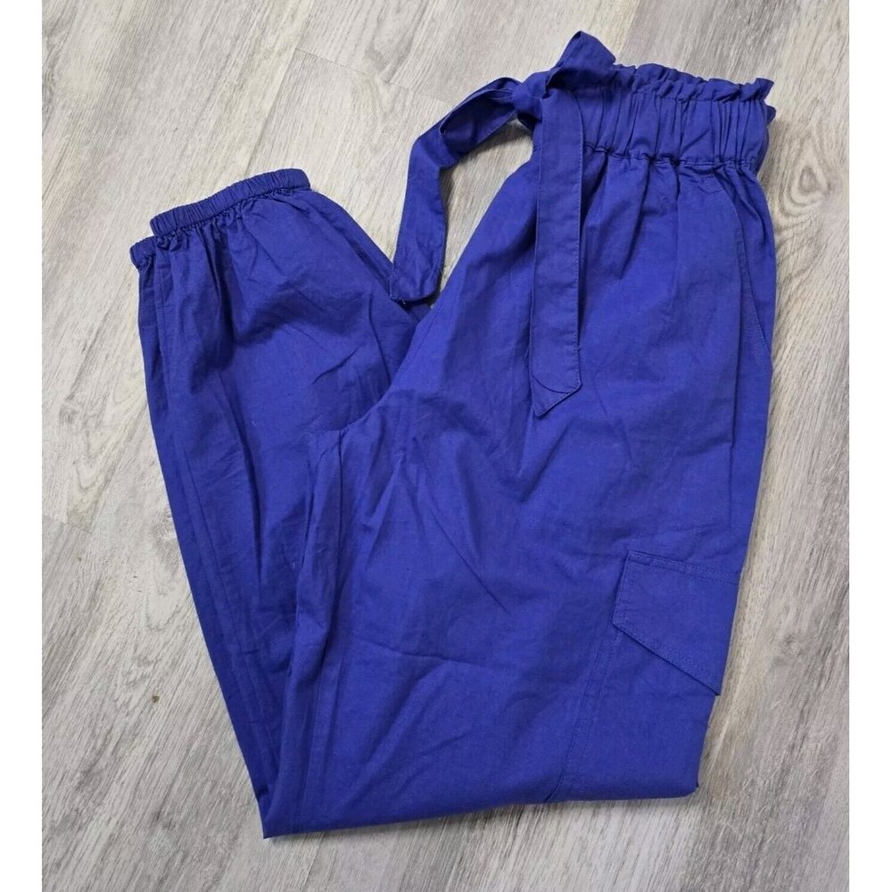 SIM & SAM Women's Lightweight Royal Blue Jogger Pants Scrub Sz S NWT